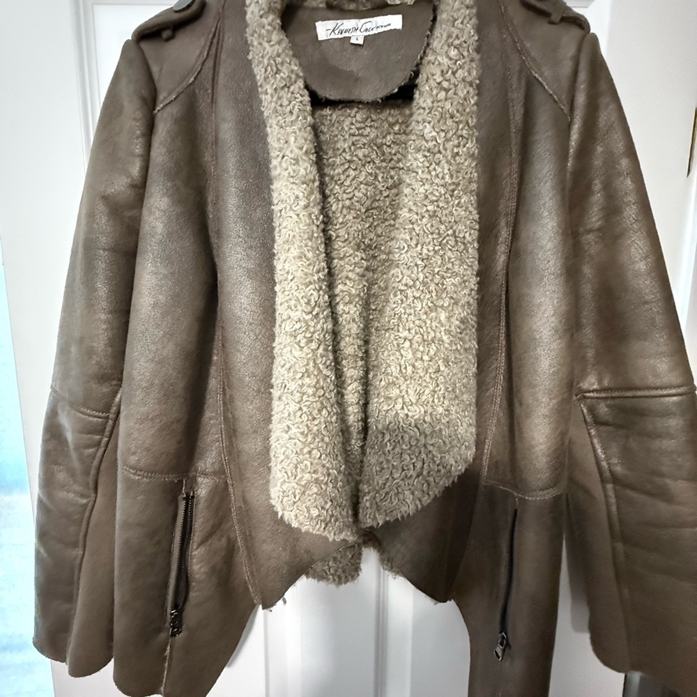 Kenneth Cole Women's Tan Teddy Jacket